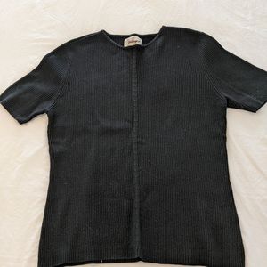 Women's Short Sleeve Ribbed Sweater
